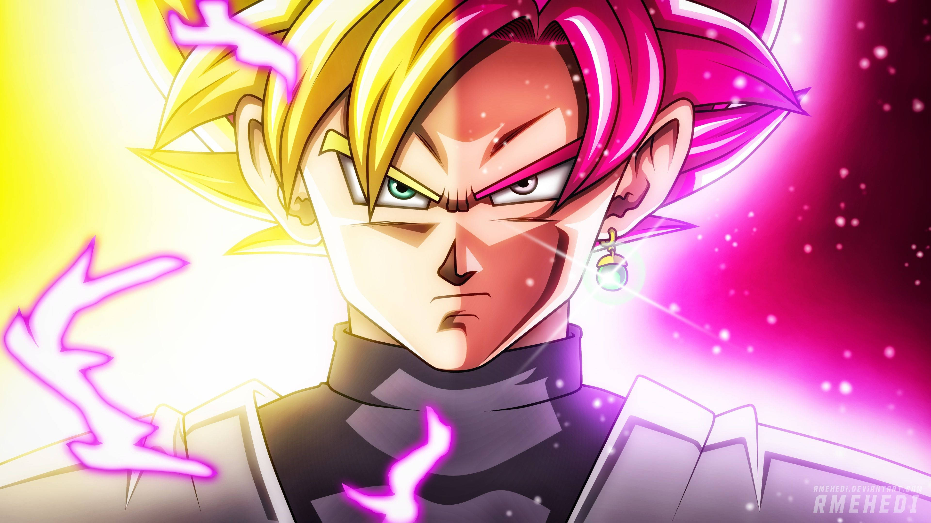 Goku, Dragon Ball Super, golden hair, 4K Desktop Wallpaper