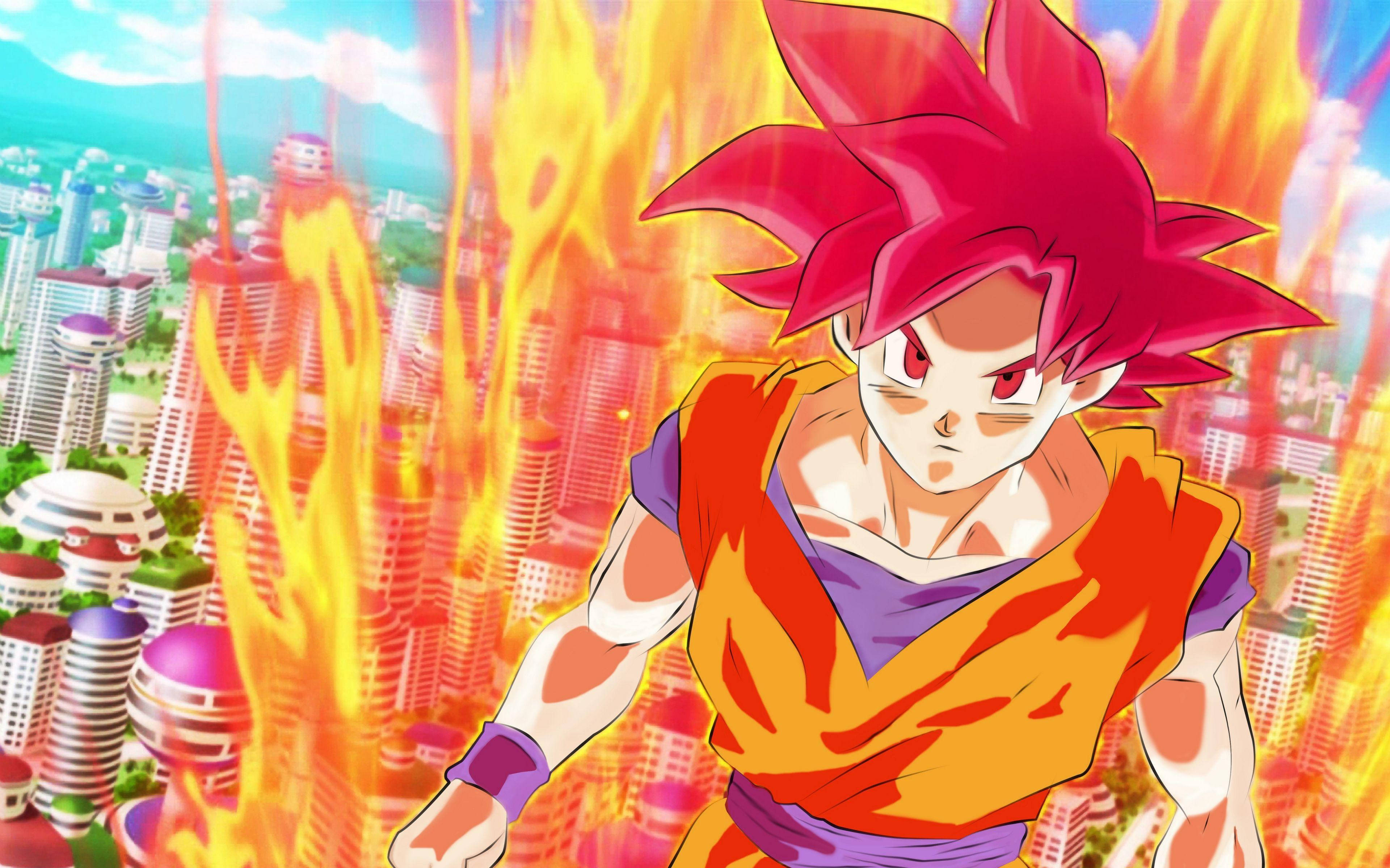 Goku, Dragon Ball Super, orange gi, 4K Desktop Wallpaper