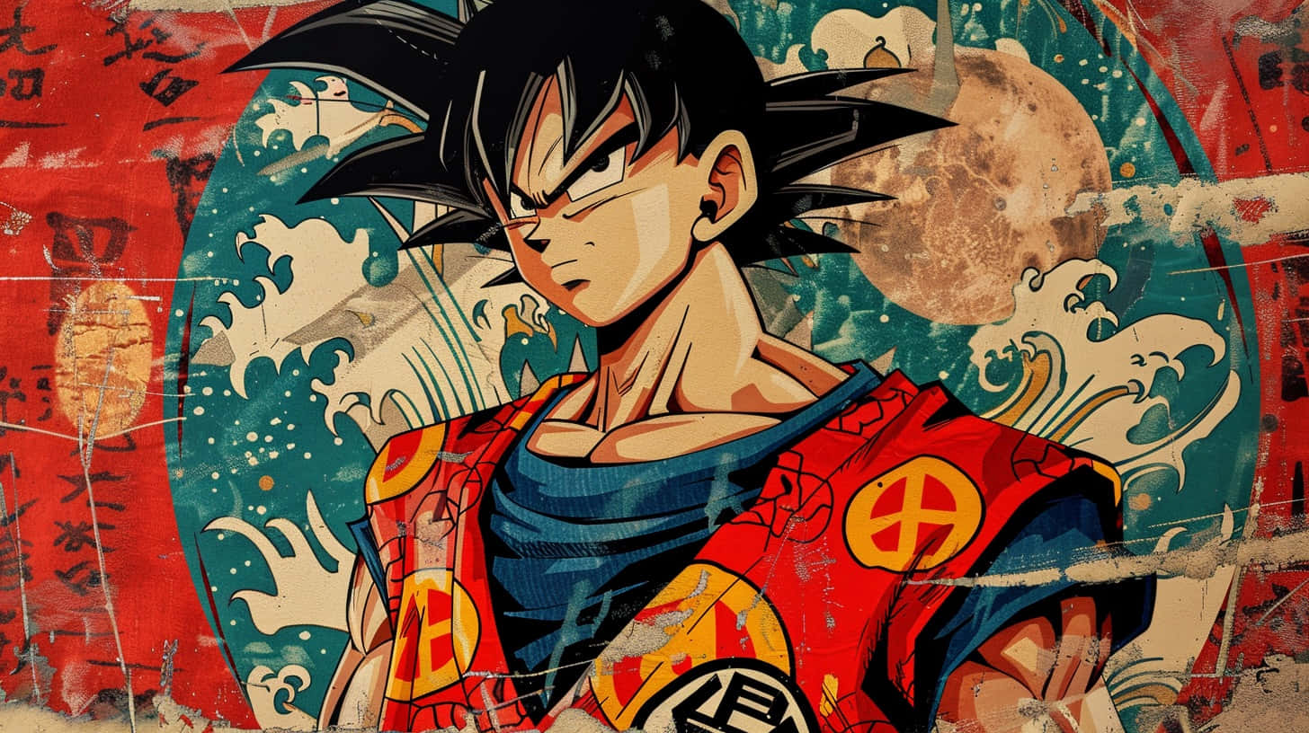 Goku Gucci, spiky black hair, red gi, HD Desktop Wallpaper