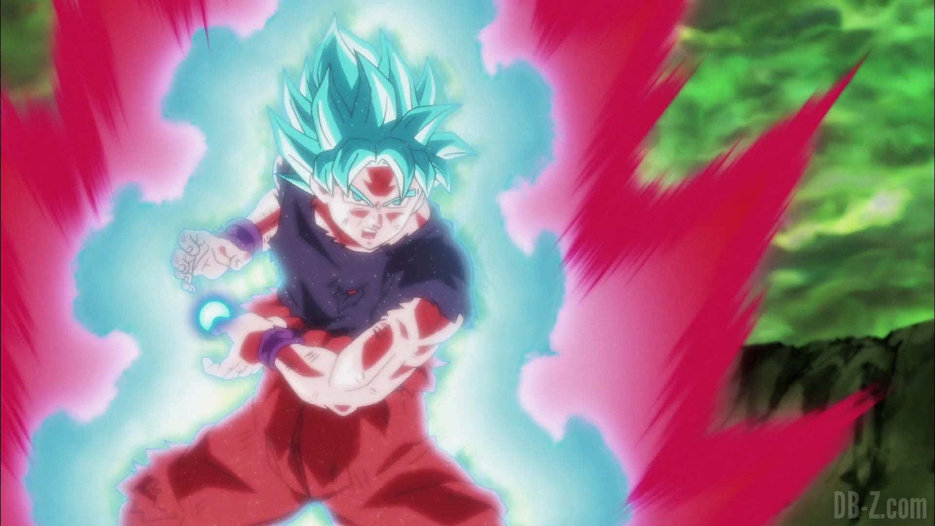 Goku, Kaioken, spiky blue hair, Full HD Desktop Wallpaper