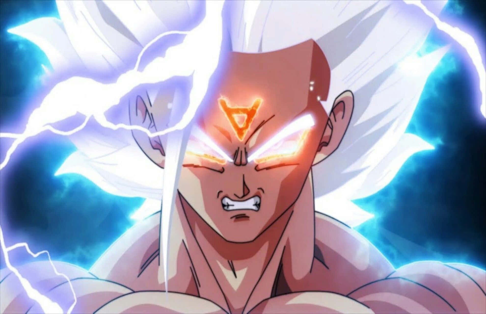 Goku, Kaioken, white hair, Full HD Desktop Wallpaper