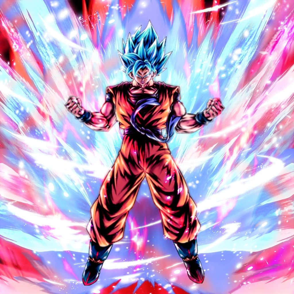 Goku, Kaioken, blue-haired, SD Desktop Wallpaper