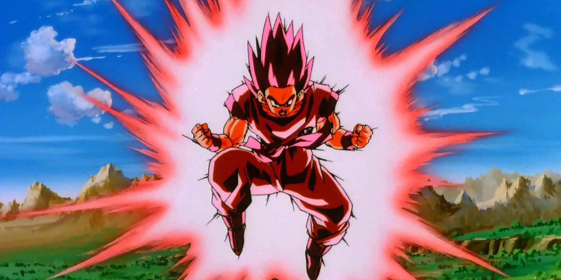 Goku, Kaioken, red armor, HD Desktop Wallpaper