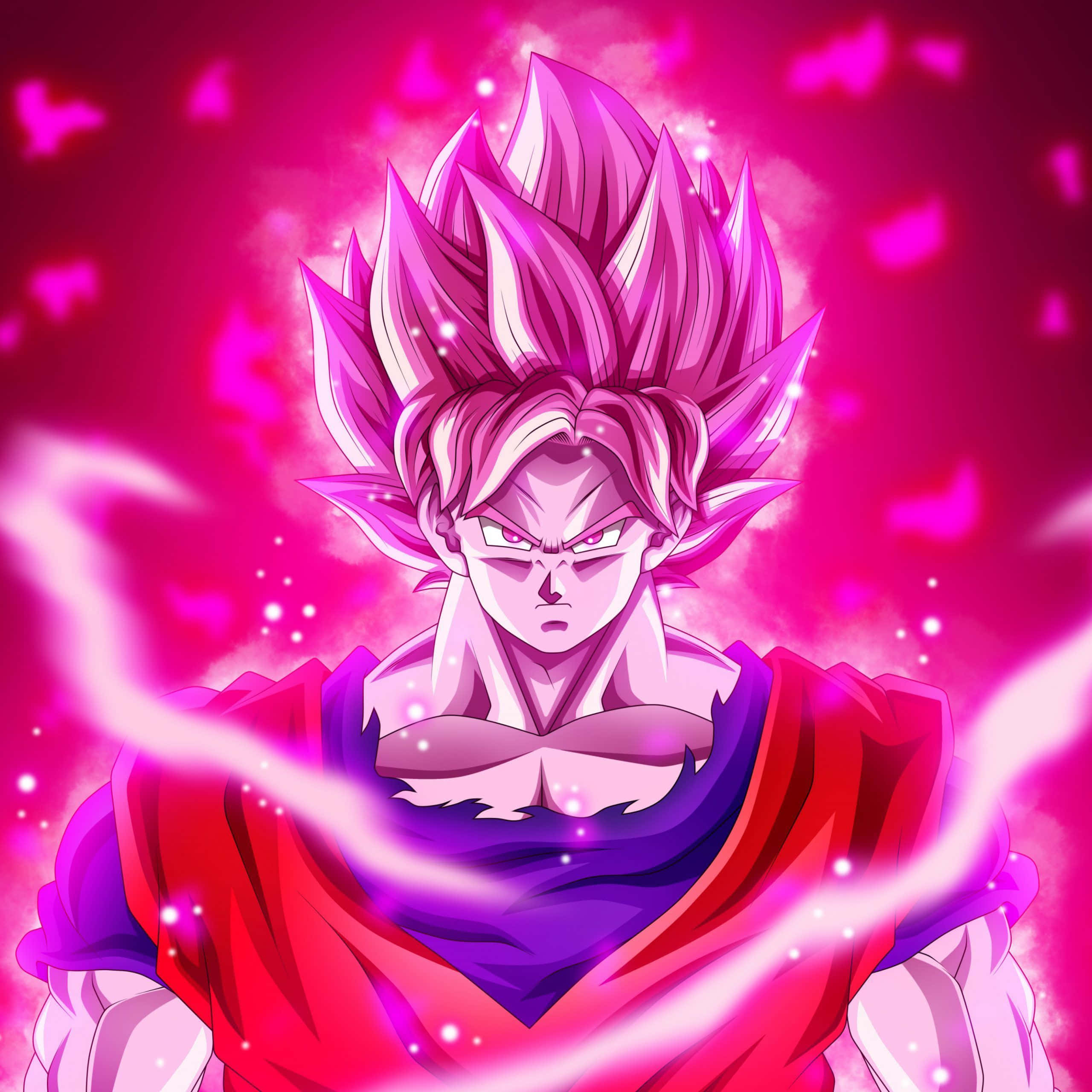 Goku, Kaioken, spiky pink hair, 2K Desktop Wallpaper