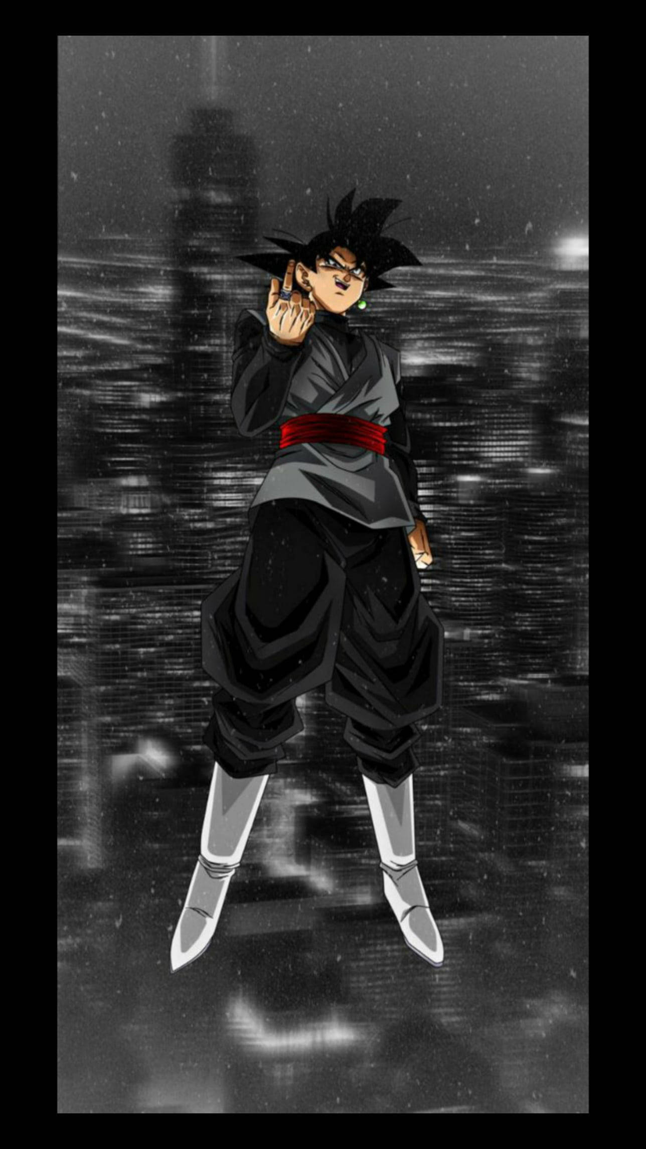 Goku, black gi, red belt, Full HD Phone Wallpaper