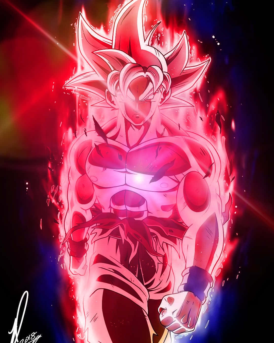 Goku, Kaioken, red energy, HD Phone Wallpaper