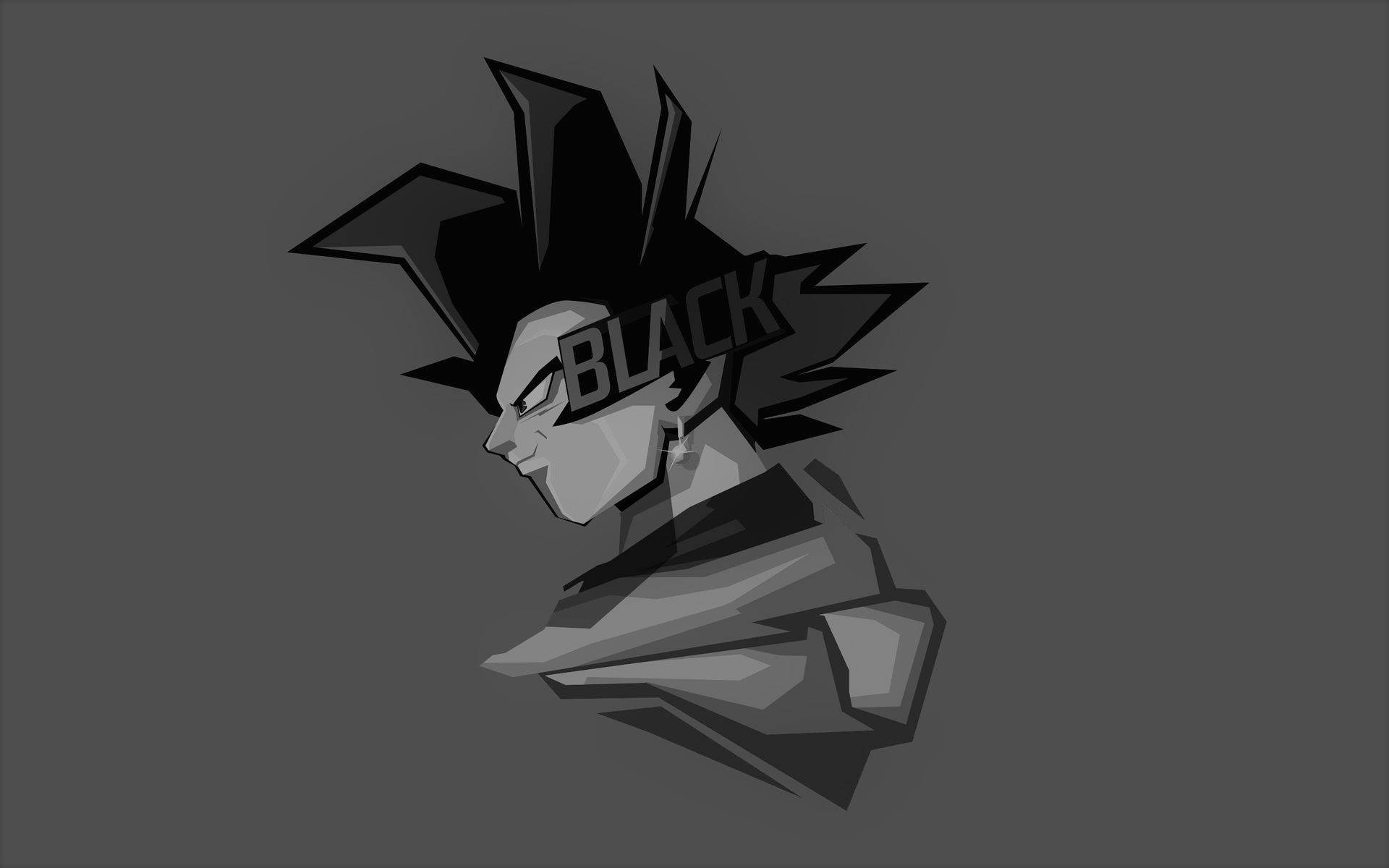 Goku, Black and White, monochrome anime bust, Full HD Desktop Wallpaper