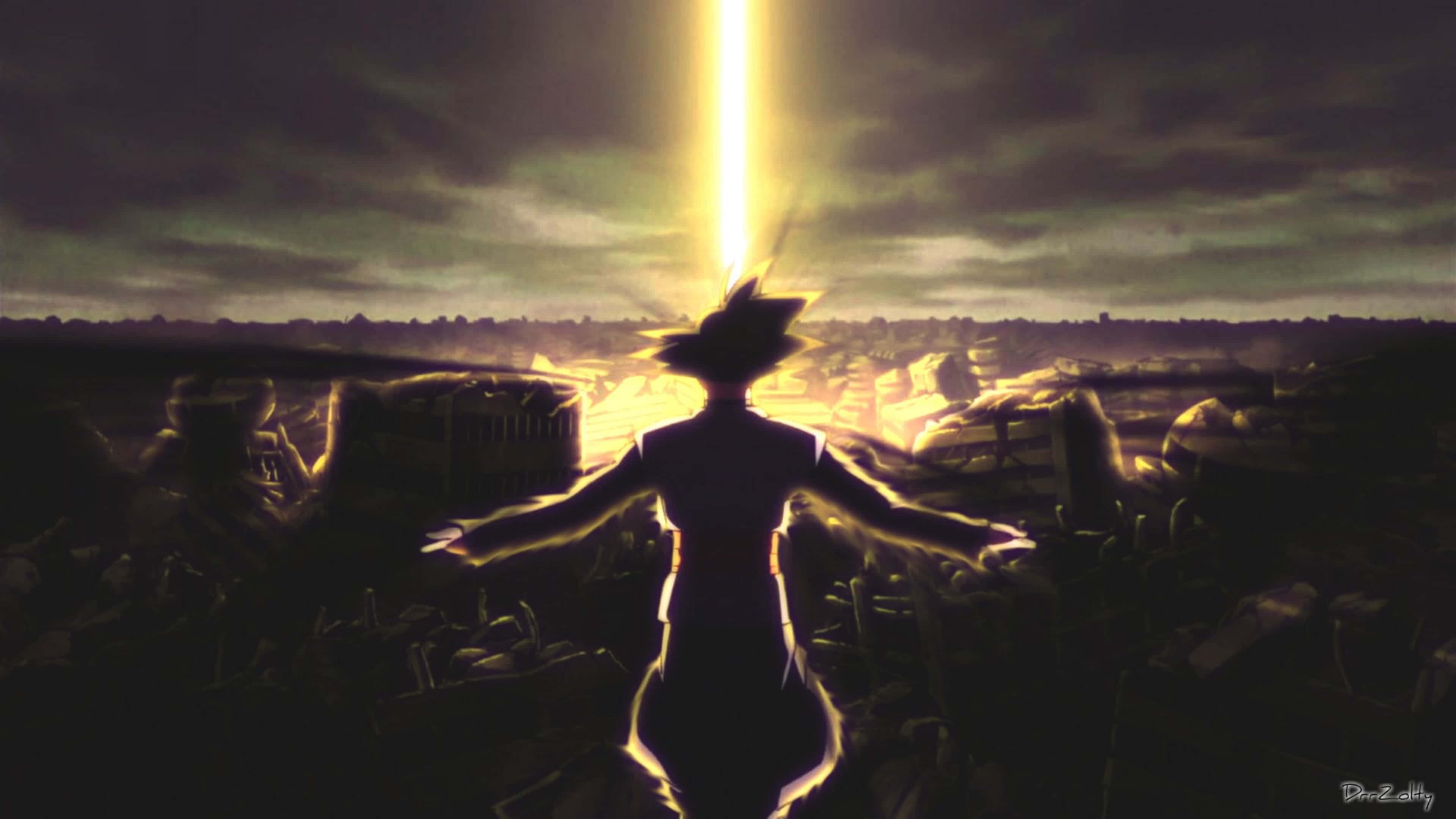 Goku Black, 4K, ruined cityscape, 4K Desktop Wallpaper