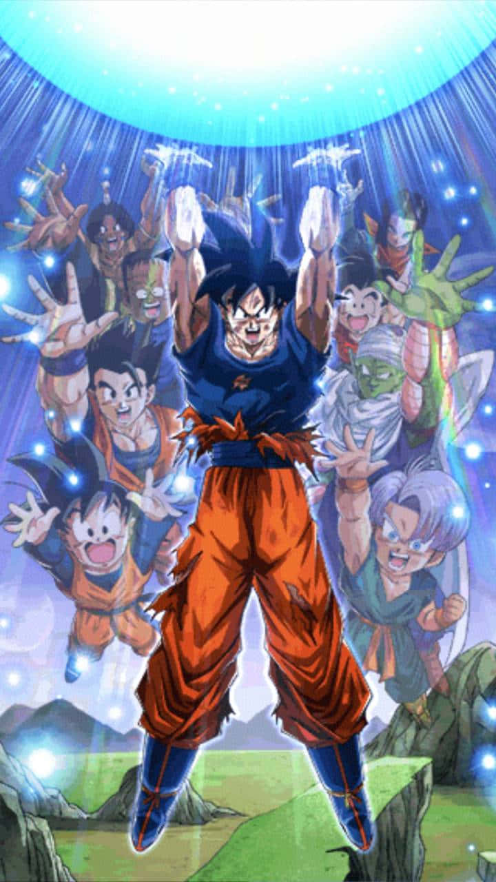 Goku, Spirit Bomb Sword, orange gi, HD Phone Wallpaper