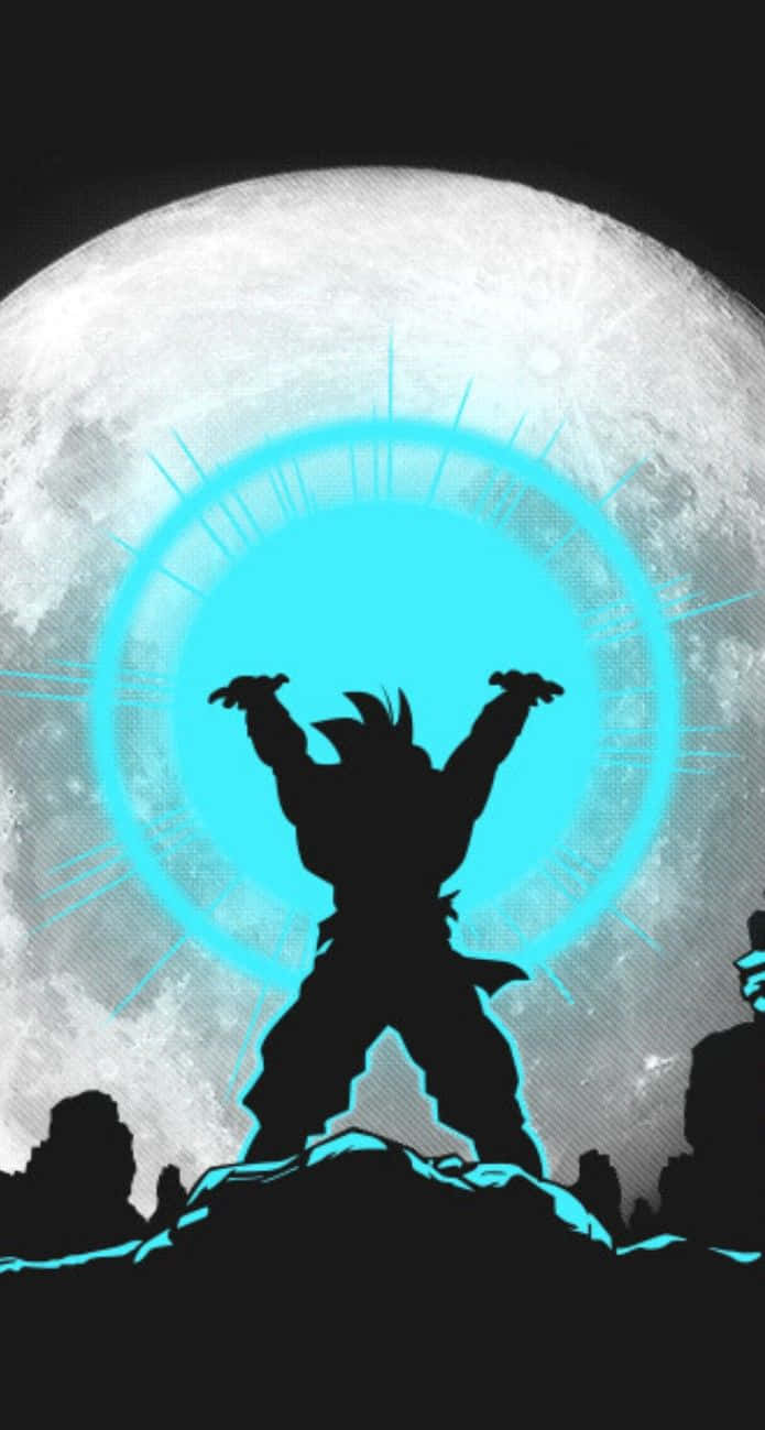 Goku, Spirit Bomb Sword, glowing blue energy blast, HD Phone Wallpaper