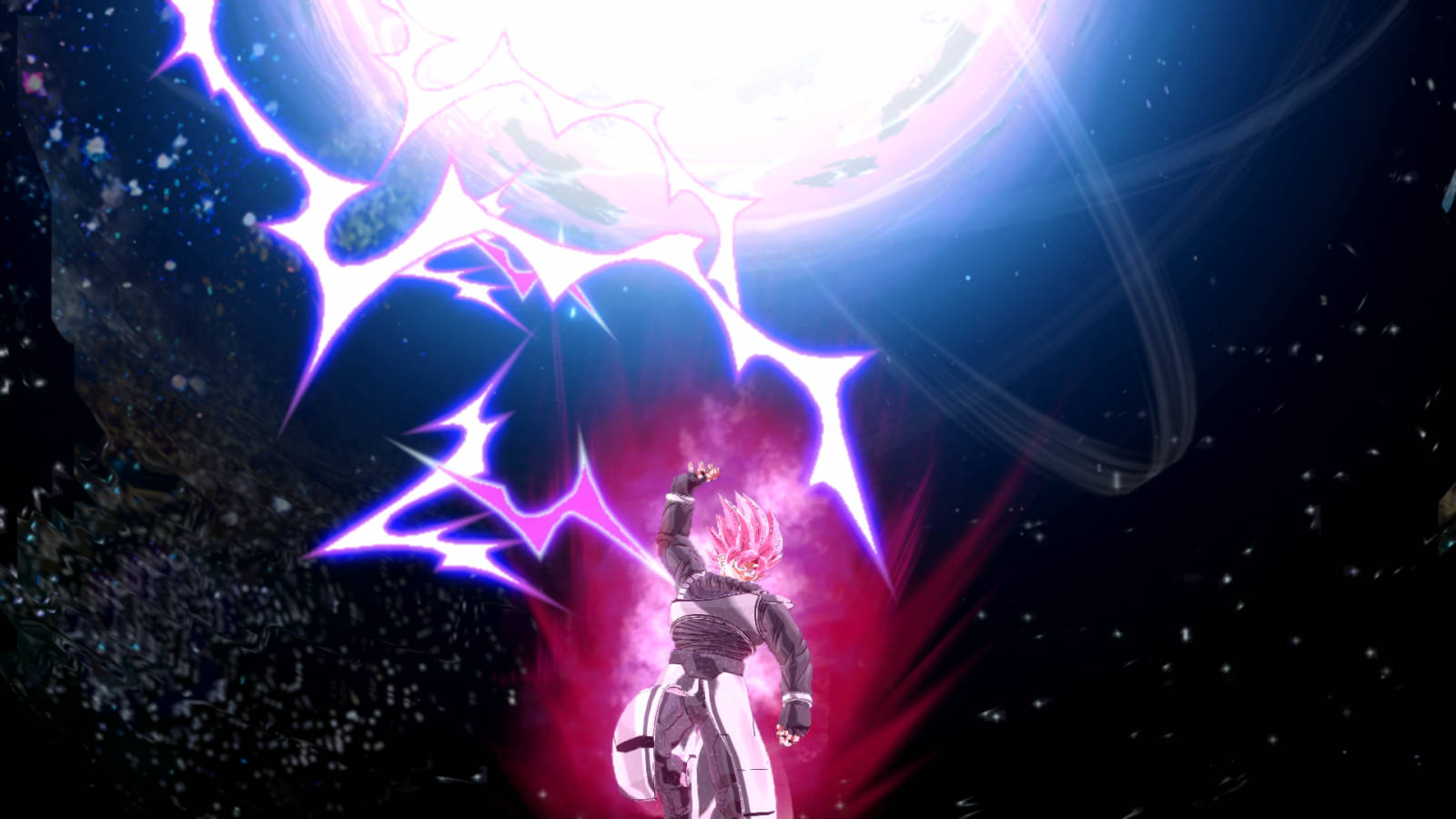 Goku Black, Spirit Bomb, pink-haired anime warrior, HD Desktop Wallpaper