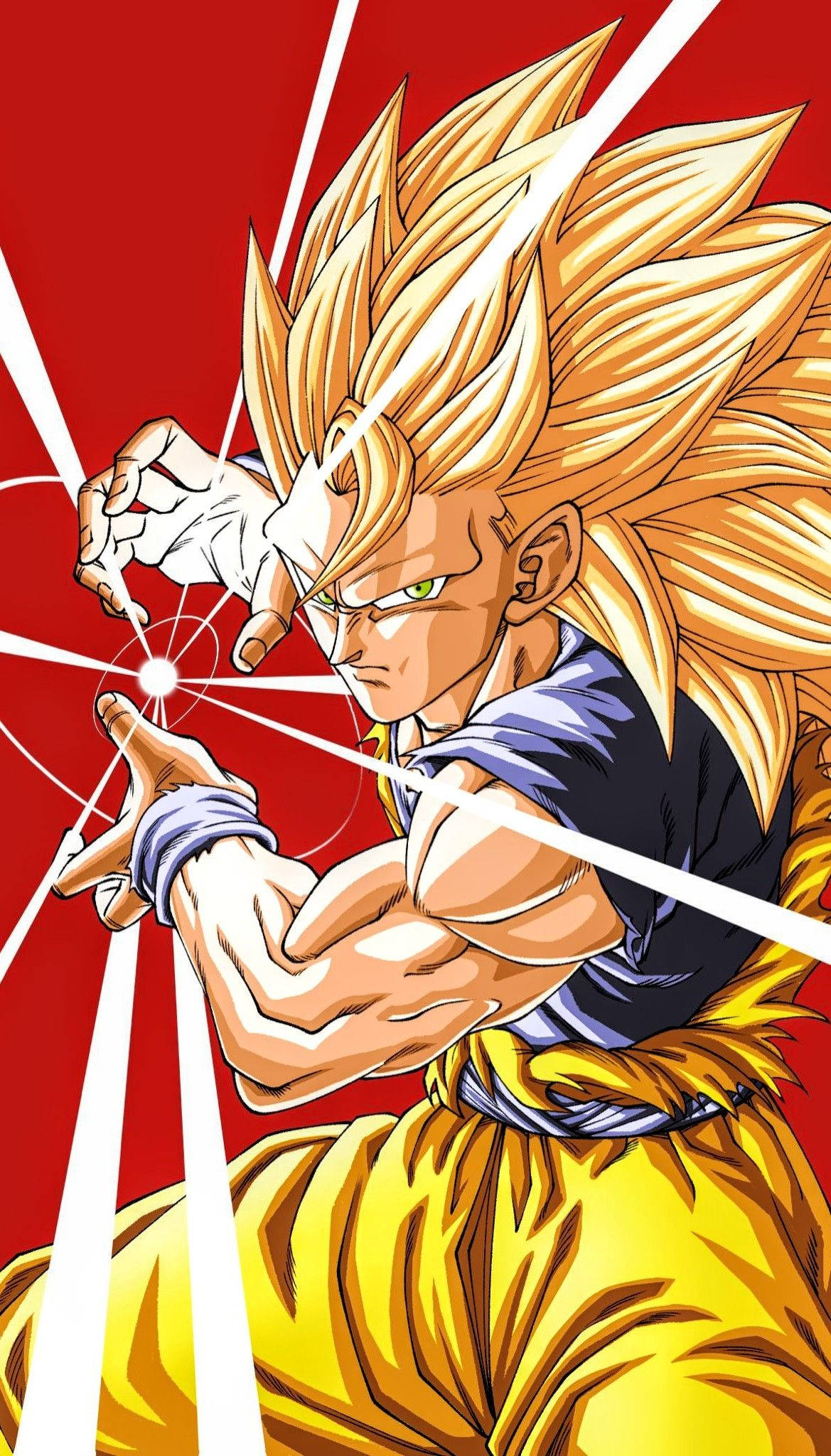 Goku Ssj3, golden-haired, anime warrior, Full HD Phone Wallpaper
