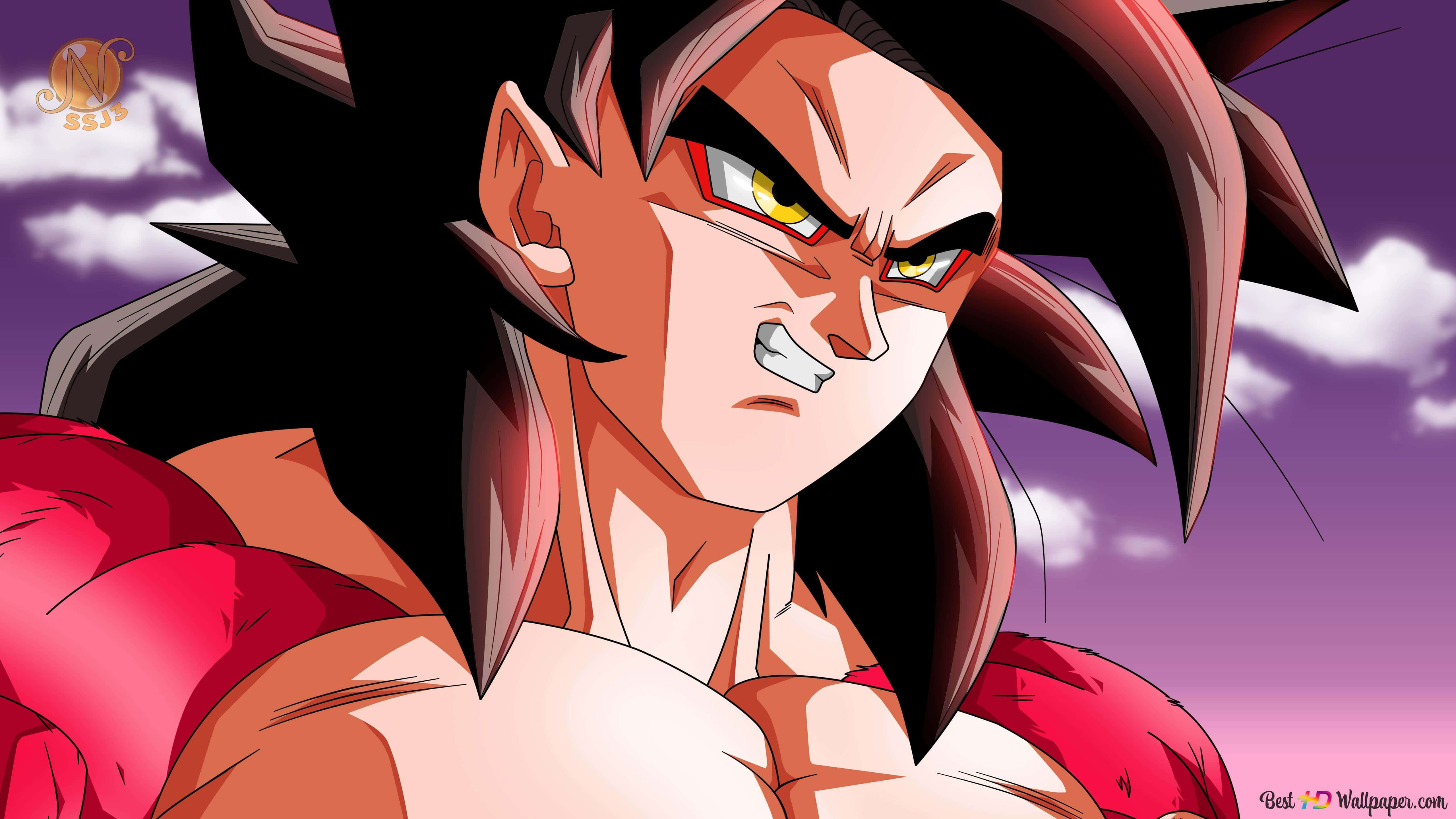 Goku, Super Saiyan 4, spiky black hair, 5K Desktop Wallpaper
