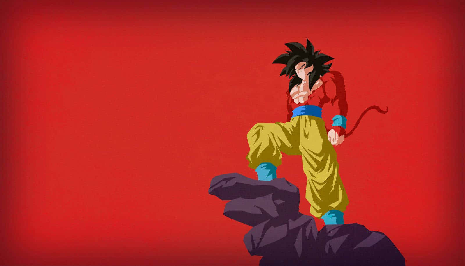 Goku Super Saiyan 4, Anime character Goku, dark rock, HD Desktop Wallpaper