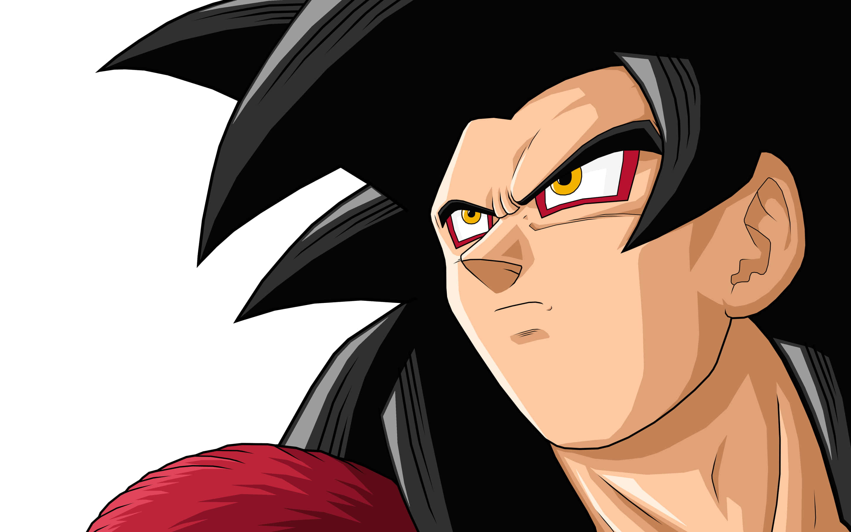 Goku, Super Saiyan 4, spiky black hair, 2K Desktop Wallpaper