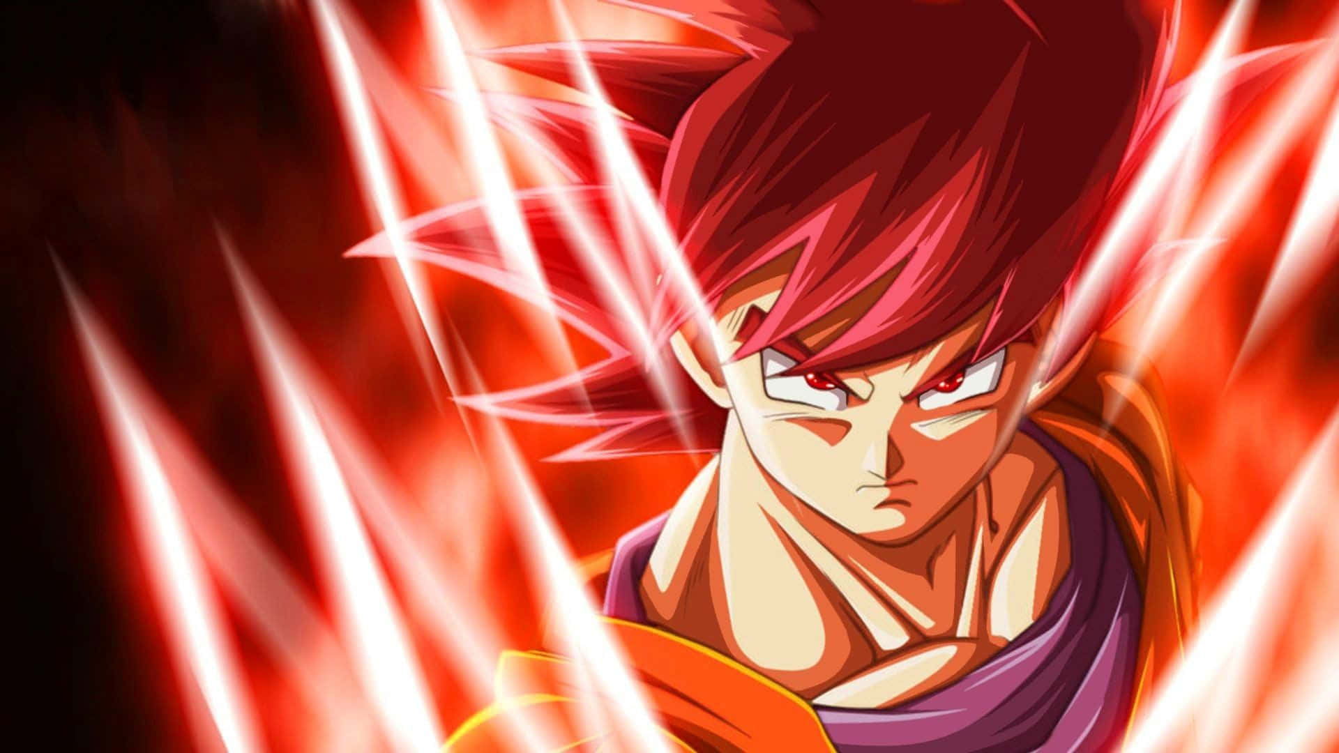Goku, Super Saiyan 4, spiky red hair, Full HD Desktop Wallpaper