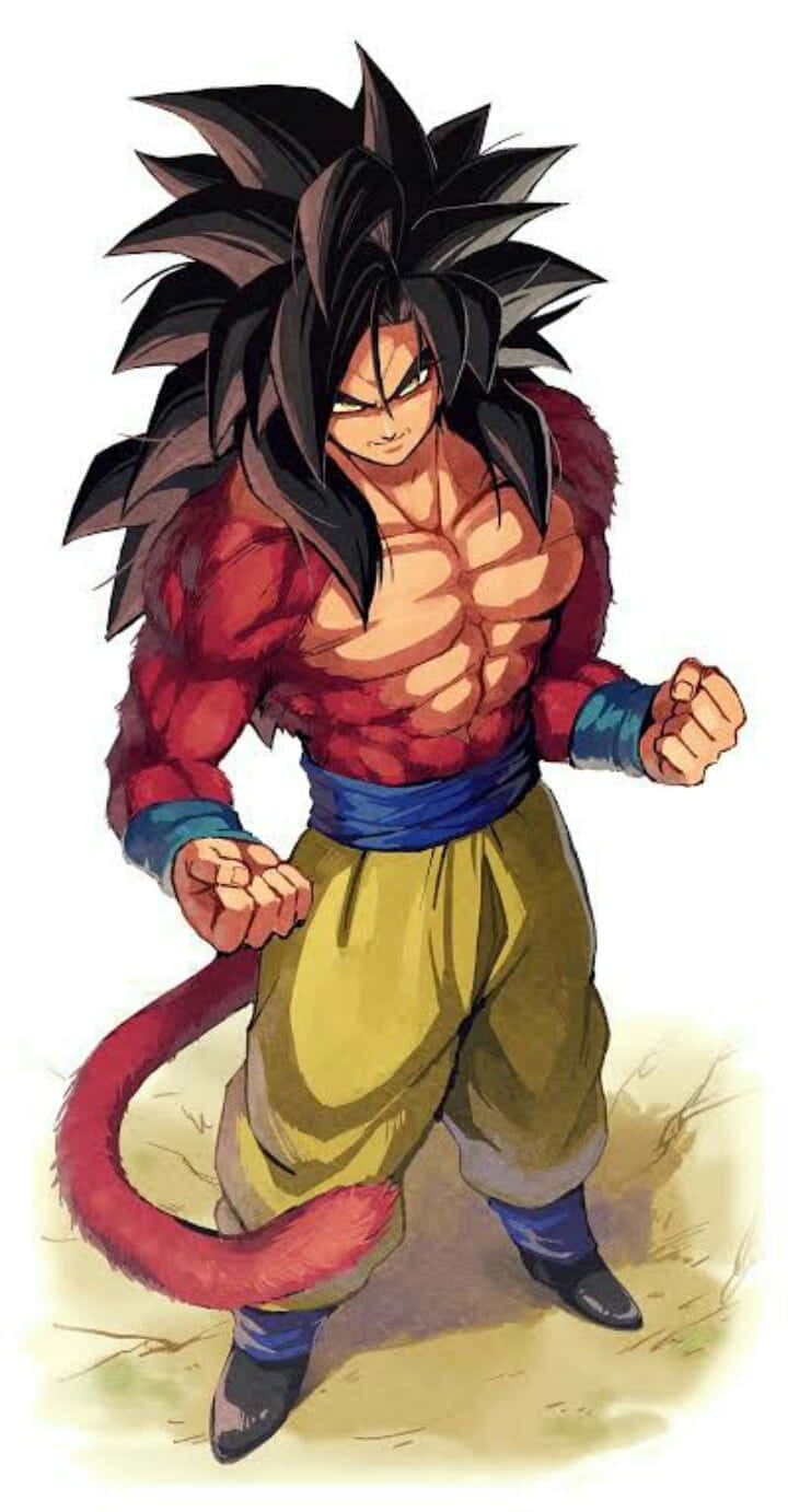 Goku, Super Saiyan 4, spiky black hair, HD Phone Wallpaper