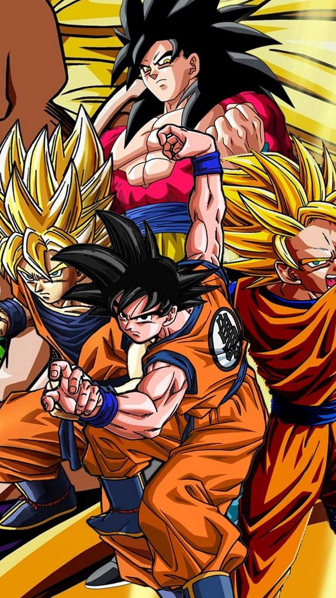 Goku, Super Saiyan 4, orange and red gi, Full HD Phone Wallpaper