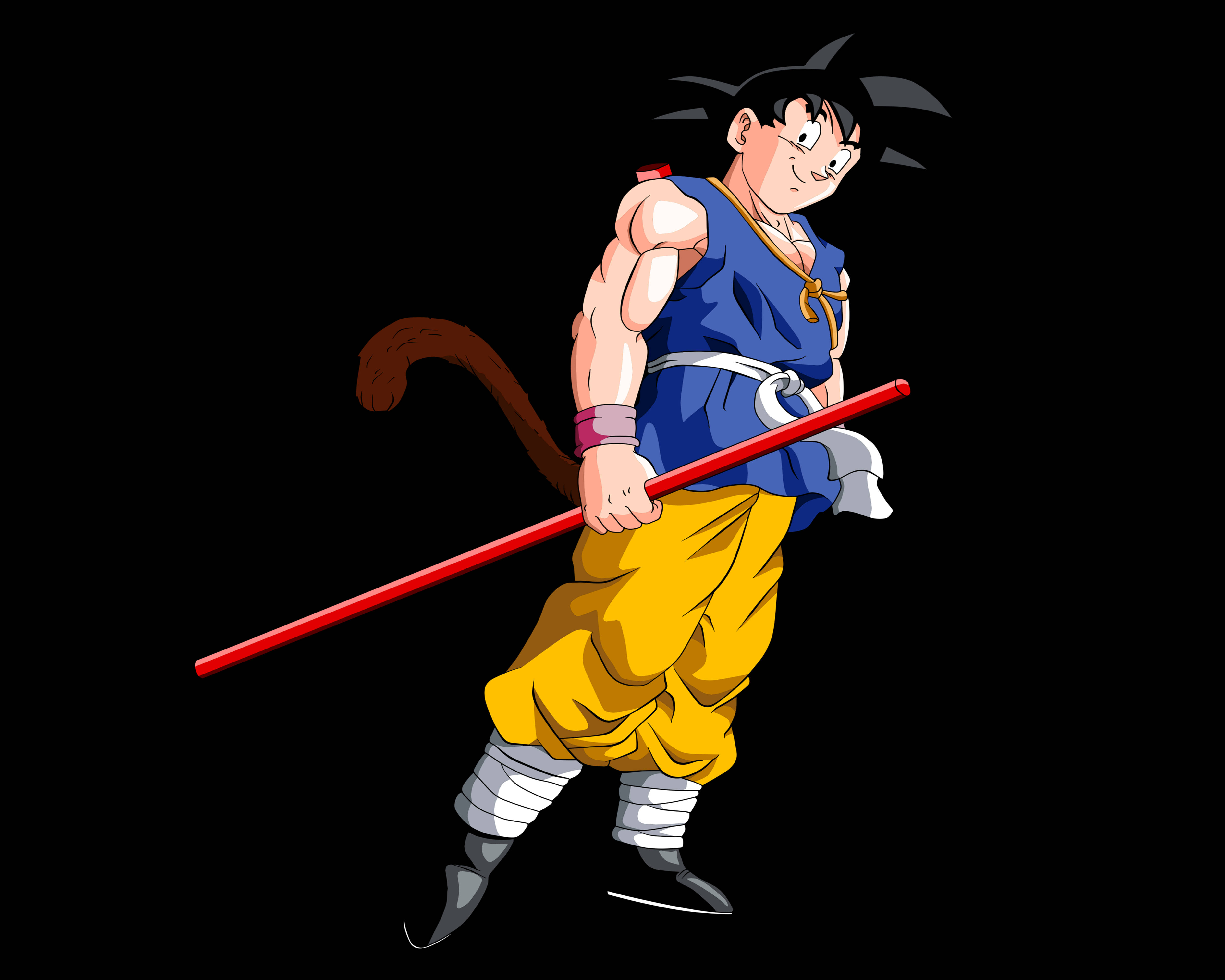 Goku, anime warrior, monkey tail, 4K Desktop Wallpaper