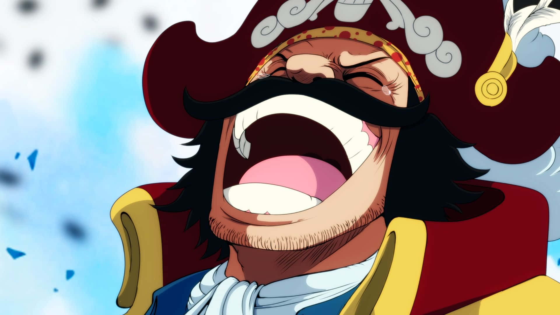 Gol D. Roger, anime pirate captain, thick mustache, Full HD Desktop Wallpaper