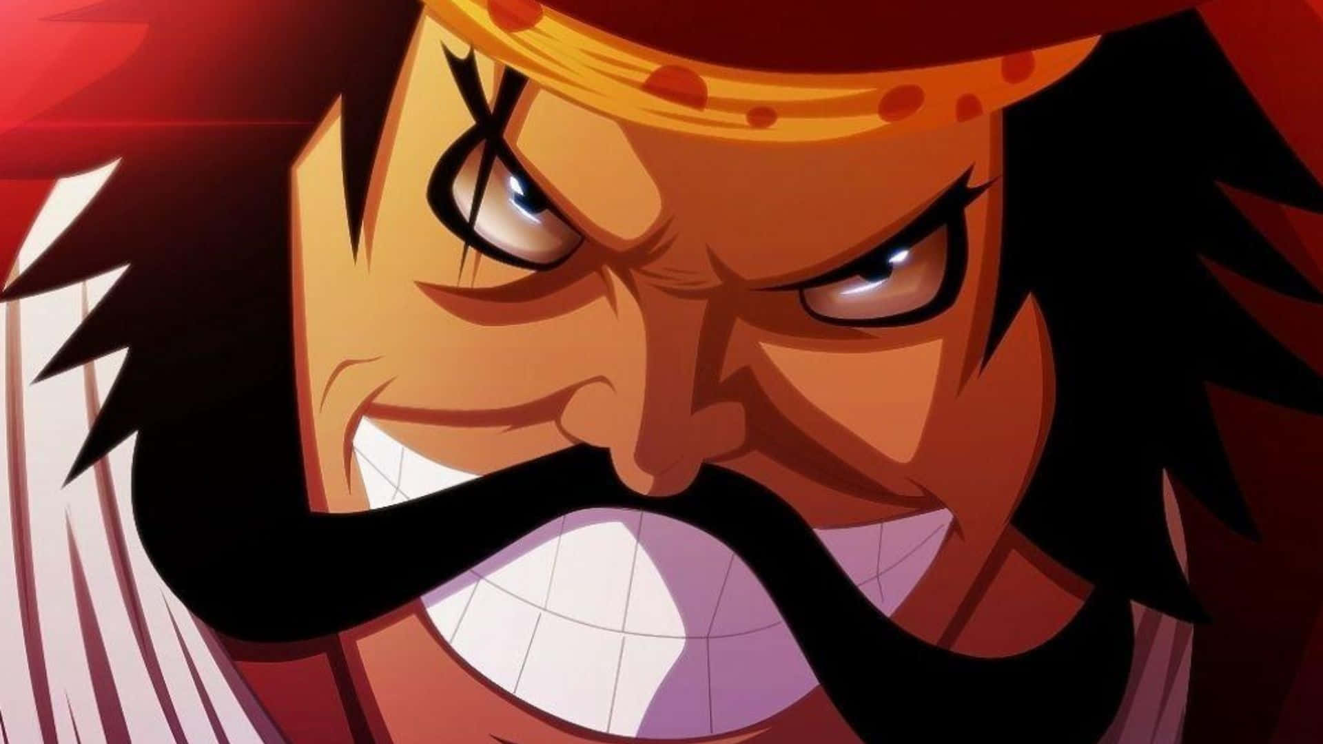 Gol D. Roger, anime pirate, thick mustache, Full HD Desktop Wallpaper