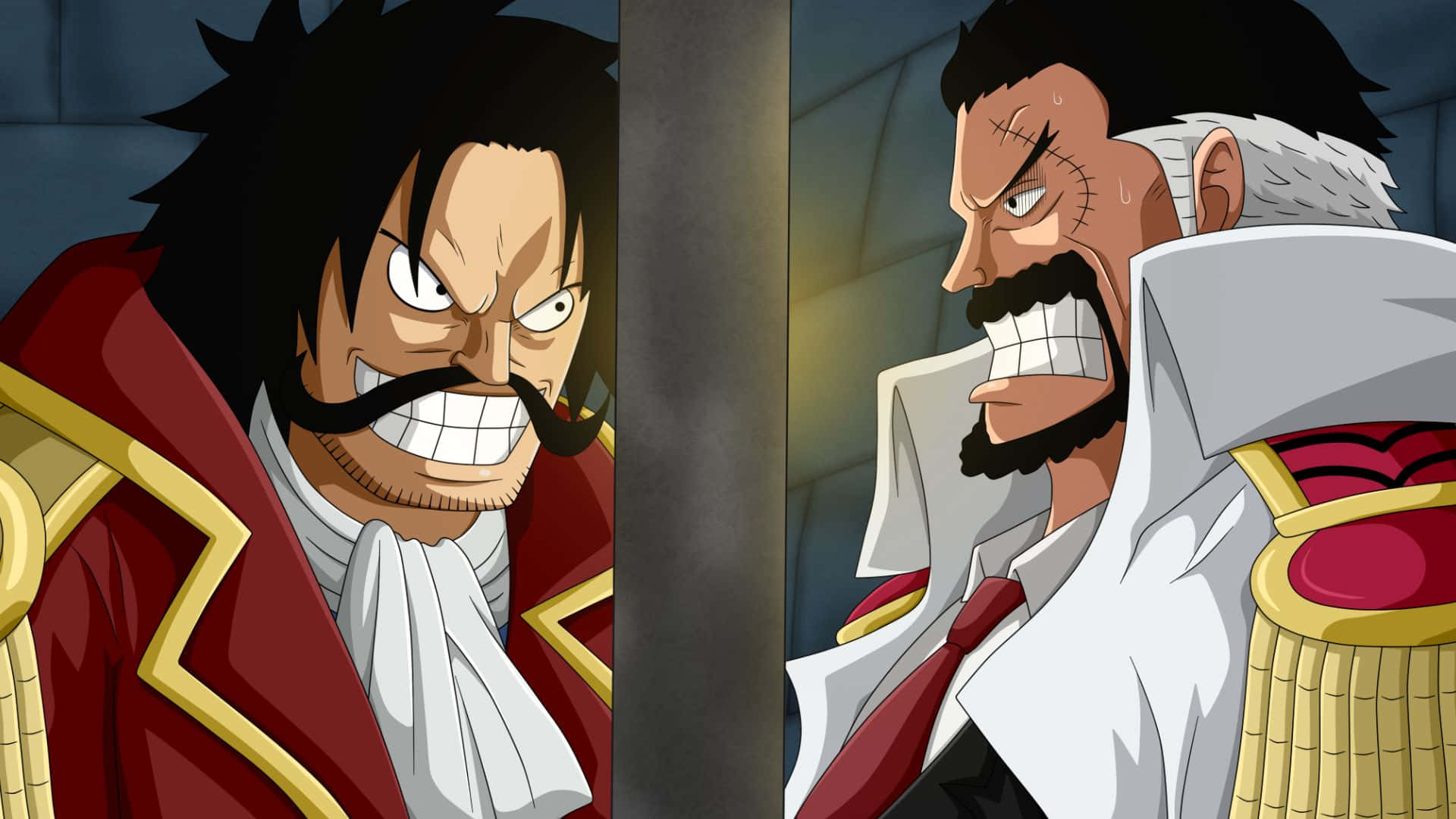 Gol D Roger, anime pirates, dimly lit corridor, Full HD Desktop Wallpaper