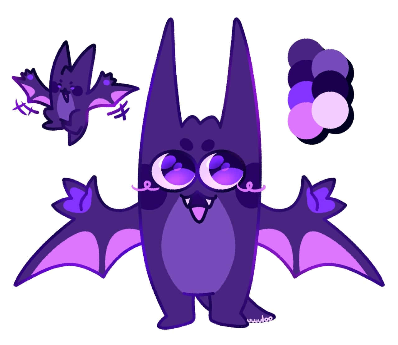 Golbat, purple, cartoon bat, HD Desktop Wallpaper