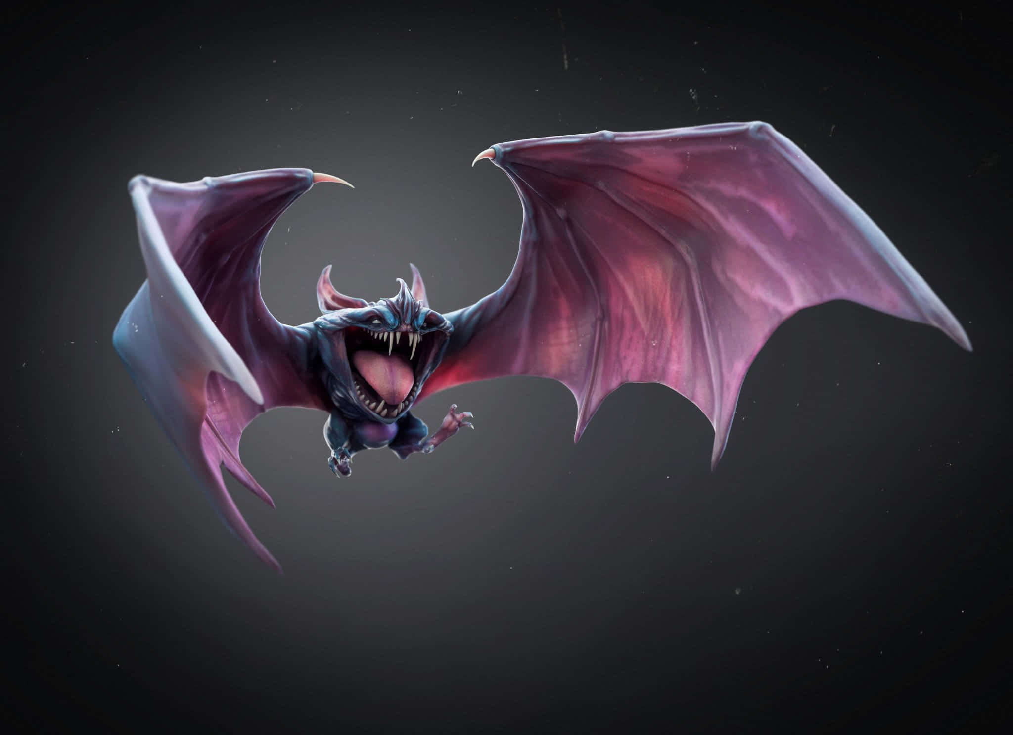 Golbat, purple, sharp teeth, Full HD Desktop Wallpaper