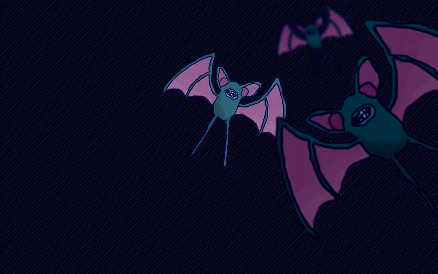 Golbat, purple wings, glowing eyes, HD Desktop Wallpaper