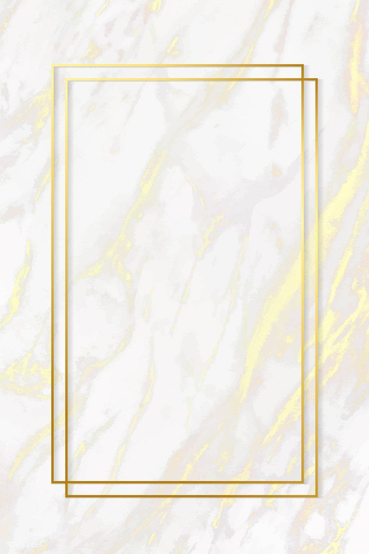 gold marble frame, white marble background, golden veining, HD Phone Wallpaper