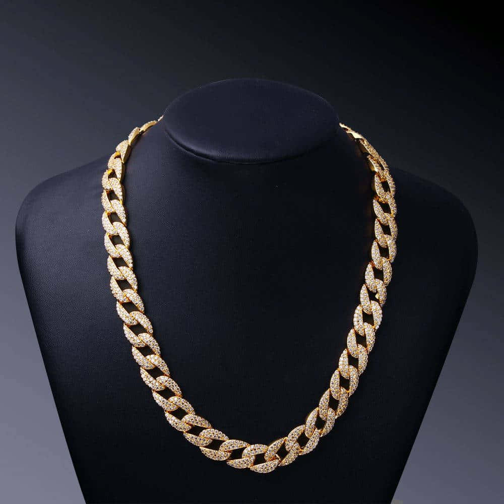 gold chain, figure 8, thick gold chain necklace, SD Desktop Wallpaper