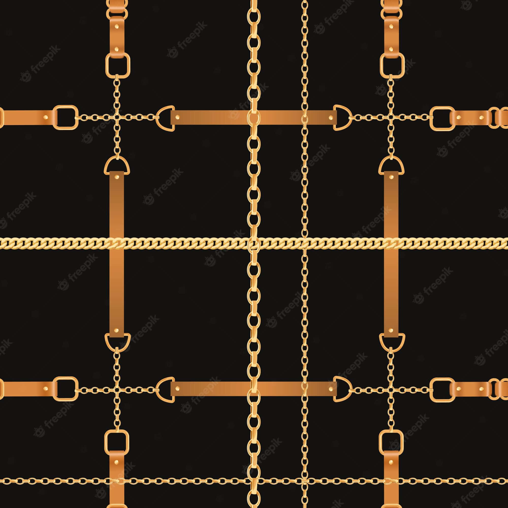 Gold Chain, golden chains, leather straps, Full HD Desktop Wallpaper