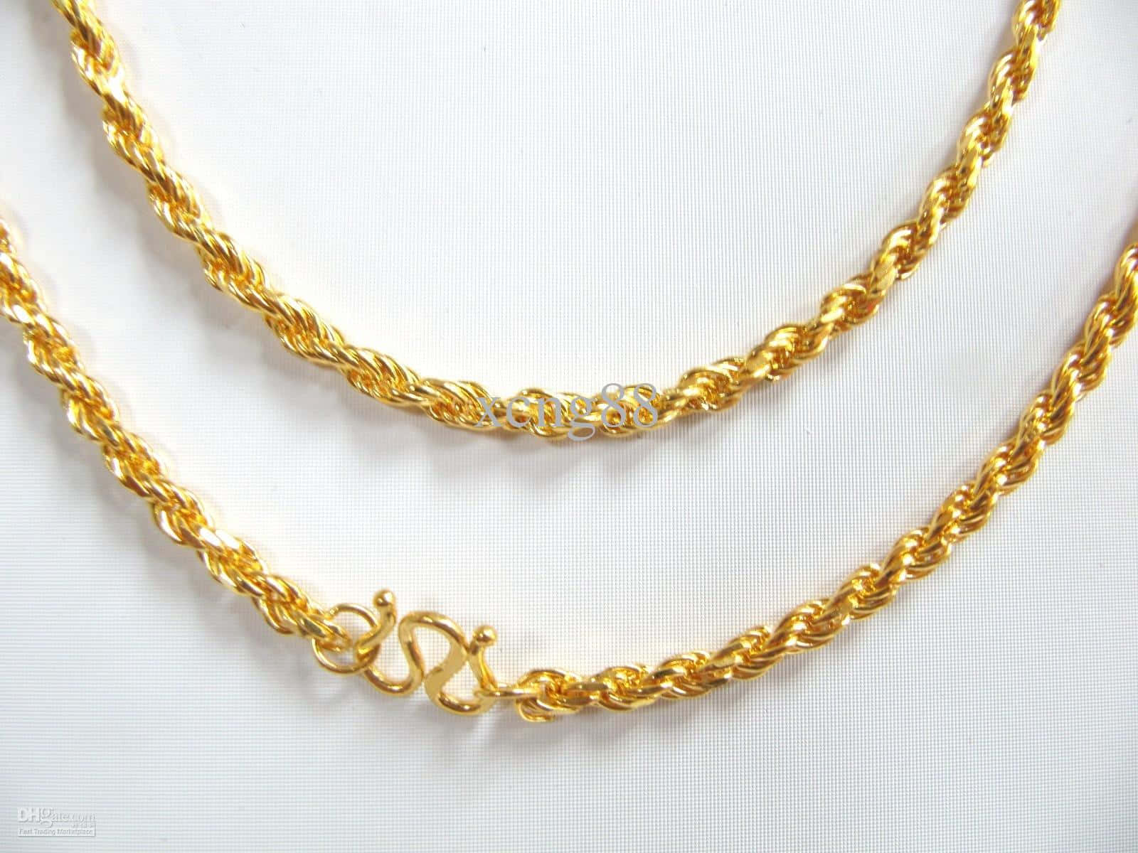 gold chain, gold rope chains, lobster clasps, HD Desktop Wallpaper