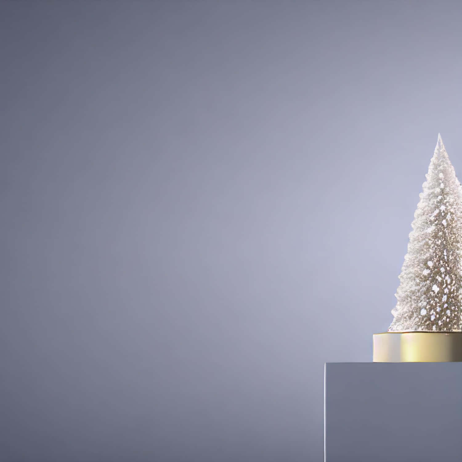 Gold Christmas, white Christmas tree, glittering snow texture, HD Desktop Wallpaper