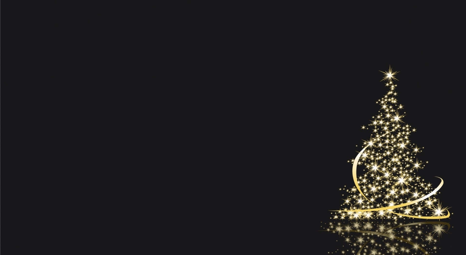 Gold Christmas, golden Christmas tree, sparkling stars, HD Desktop Wallpaper
