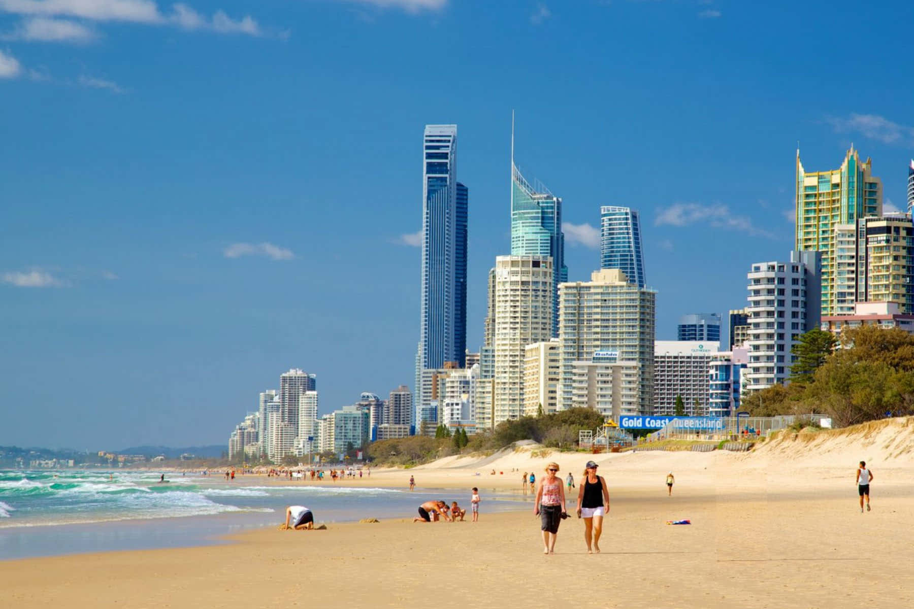 Gold Coast, sandy beaches, breathtaking sunset, HD Desktop Wallpaper