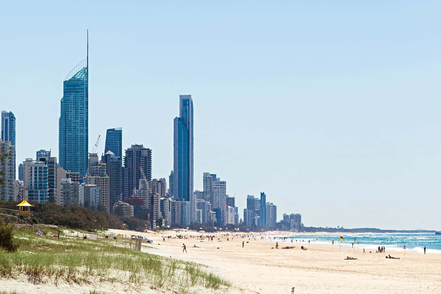 Gold Coast, sandy beach, sunset, HD Desktop Wallpaper