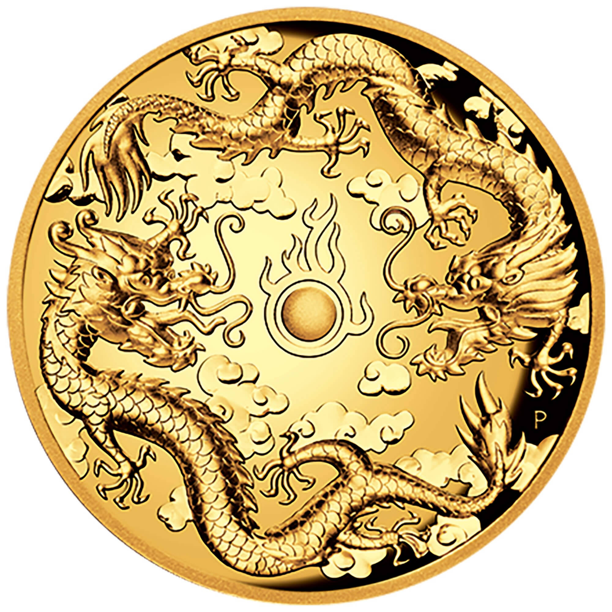 Gold Dragon, gold coin, two intricately detailed dragons, Full HD Desktop Wallpaper