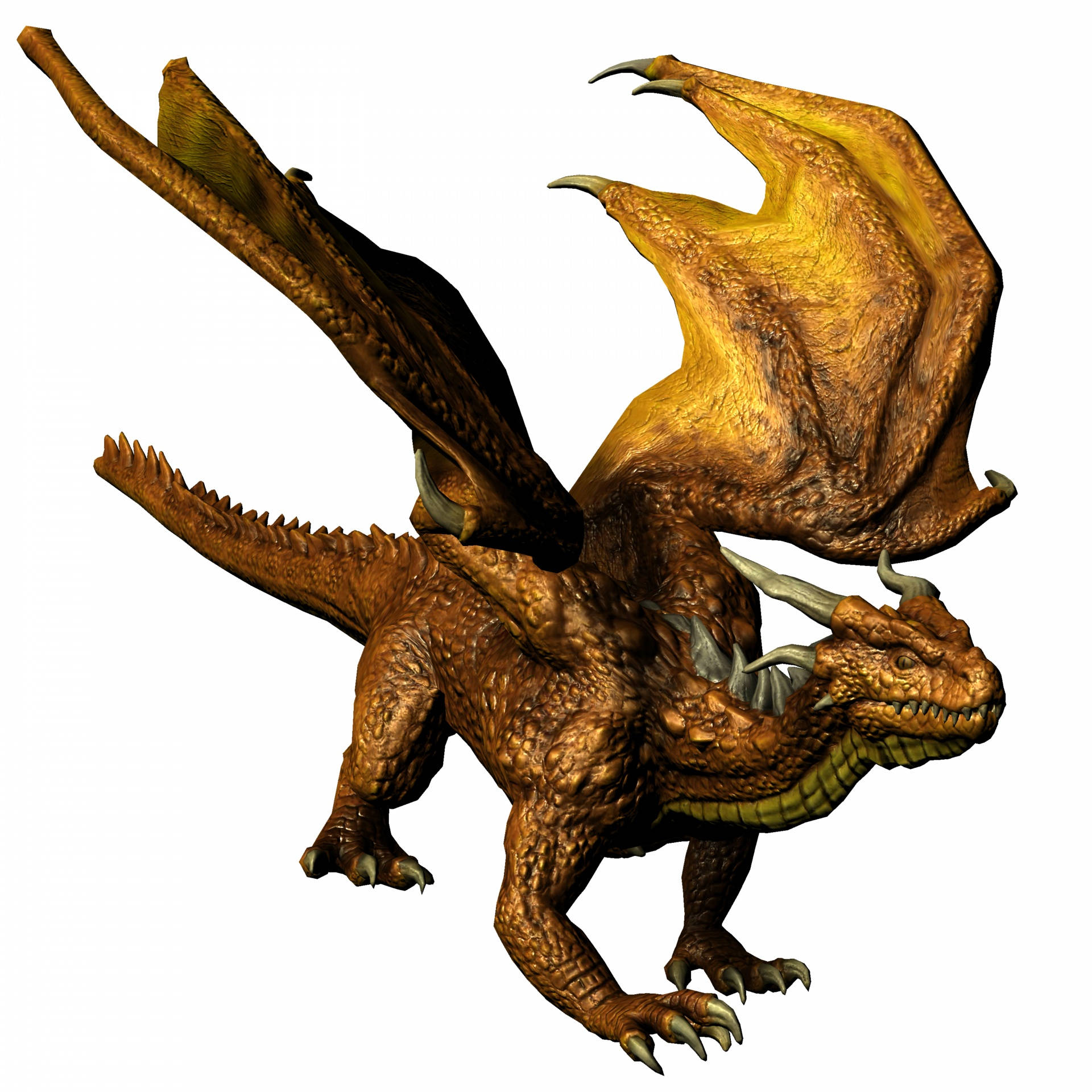 gold dragon, golden-brown dragon, spiked tail, Full HD Desktop Wallpaper