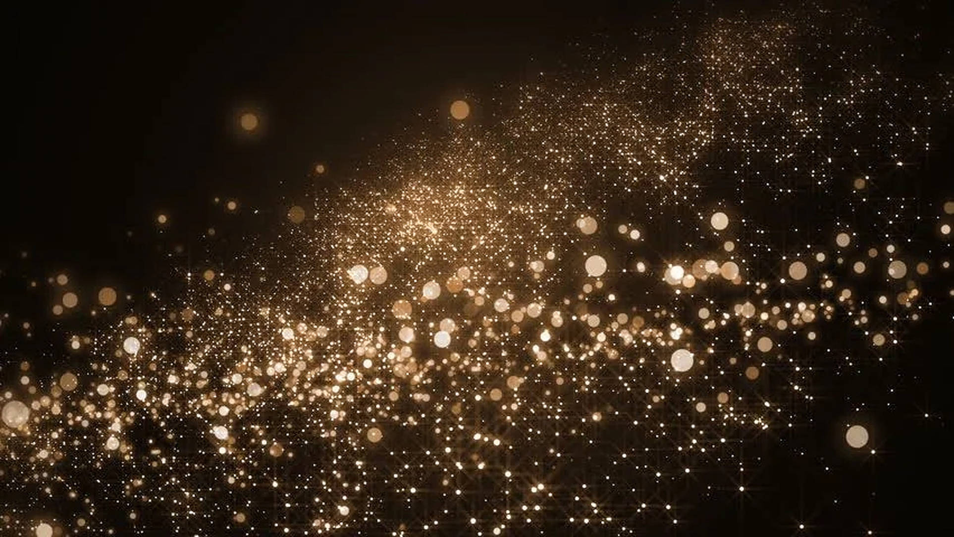 Gold Dust, bokeh lights, golden bokeh, Full HD Desktop Wallpaper