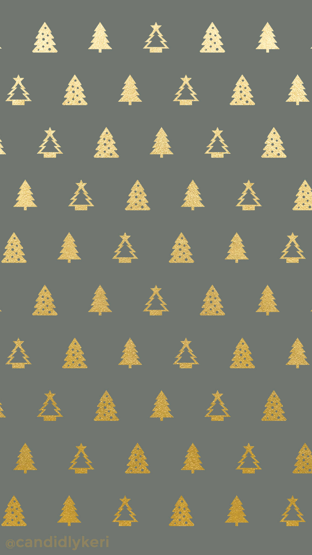 Gold Foil Christmas Tree Pattern, Golden Christmas tree icons, repeating pattern, Full HD Phone Wallpaper