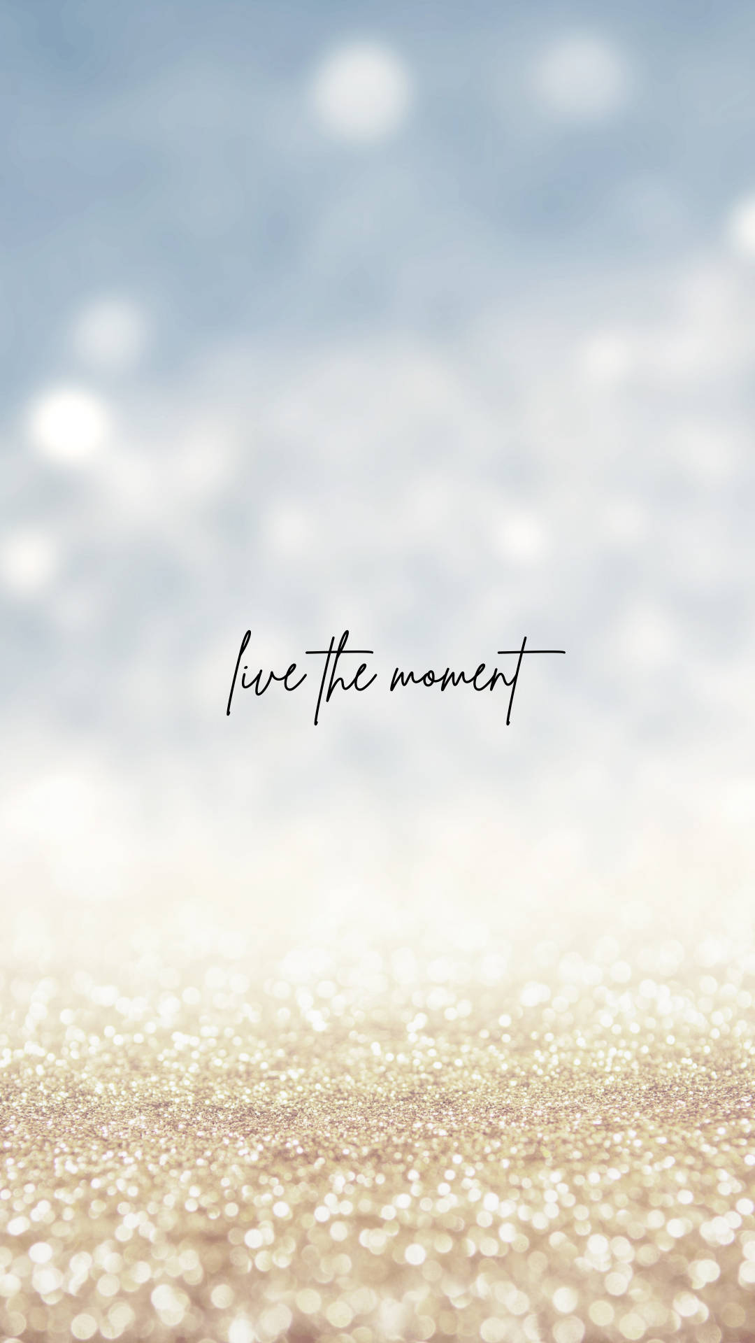 Gold Glitter, soft sunlight, black cursive, Full HD Phone Wallpaper