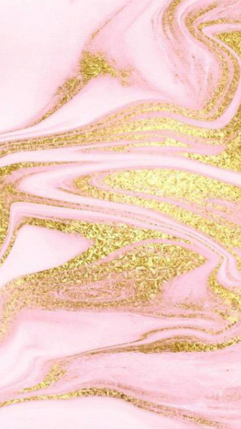 Gold Glitter, pink, white marble, HD Phone Wallpaper