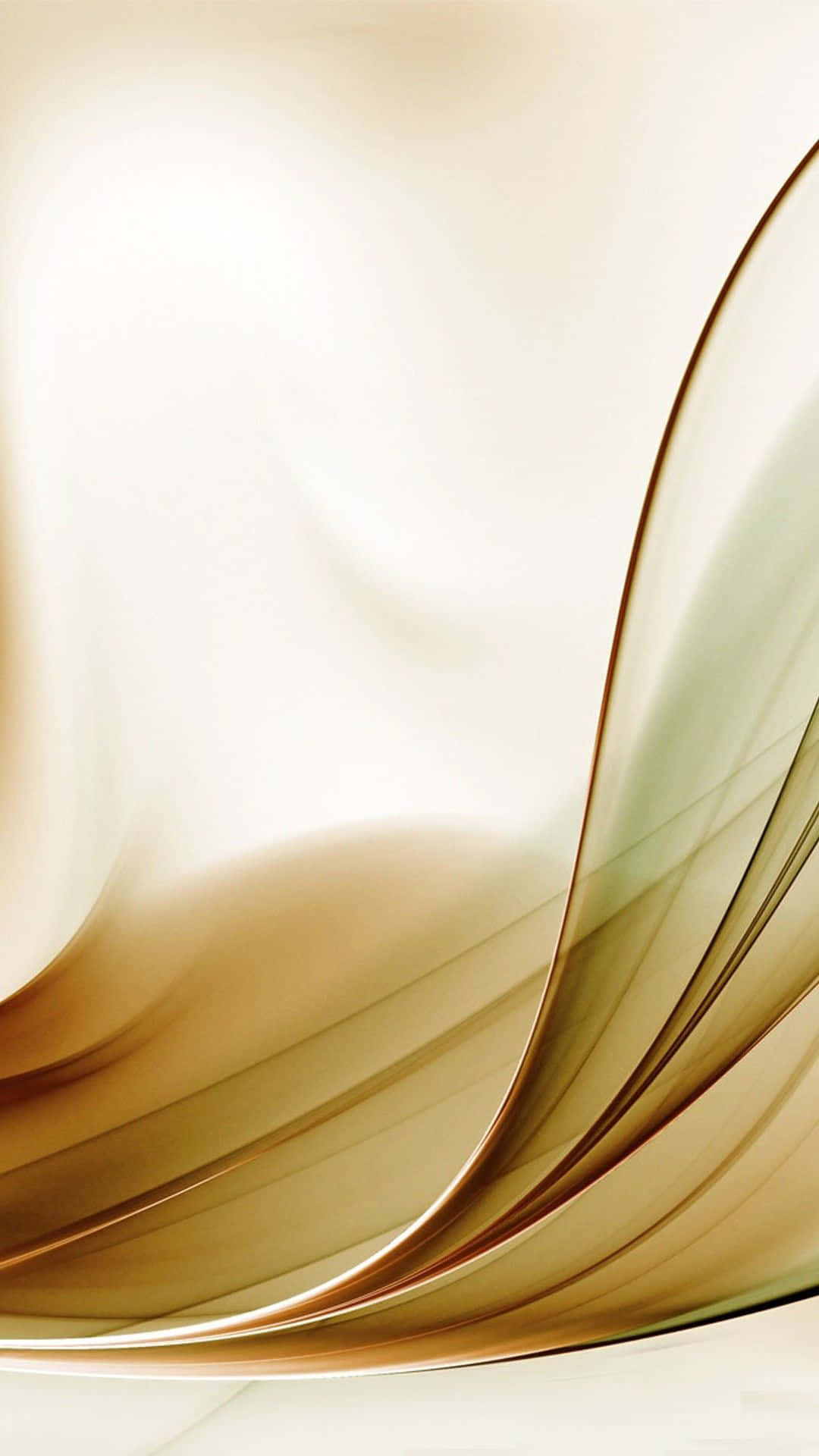 gold iPhone, golden ribbons, cream background, Full HD Phone Wallpaper