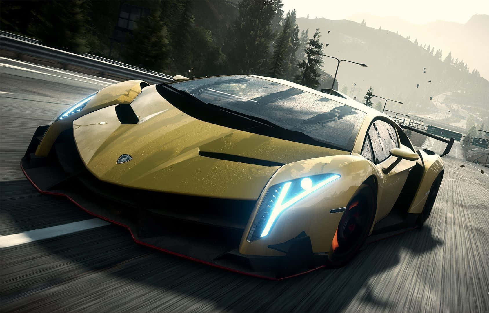 Gold Lamborghini, Lamborghini, sports car, HD Desktop Wallpaper