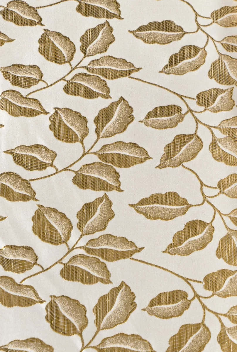 Gold Leaf Pattern Texture, golden leaf vines, textured weave pattern, SD Phone Wallpaper