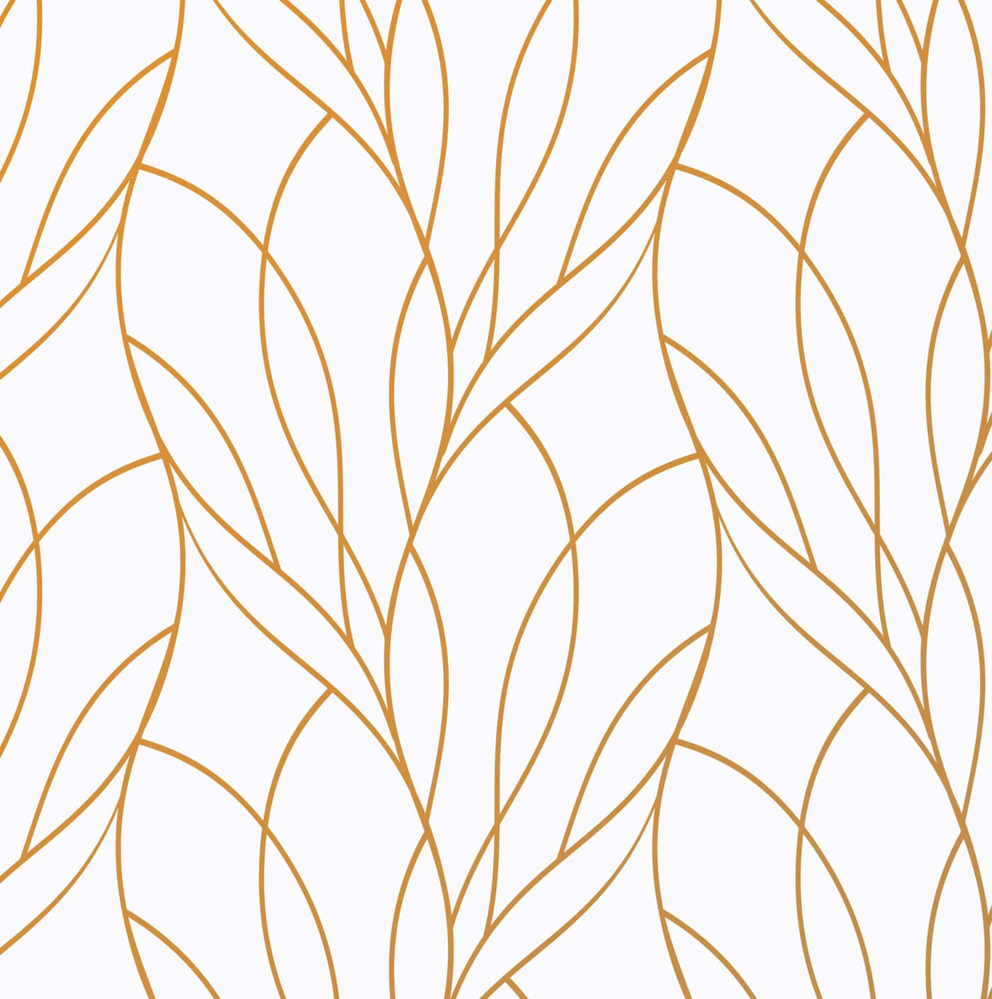 Gold Leaf Pattern, golden leaf outlines, clean white background, HD Phone Wallpaper