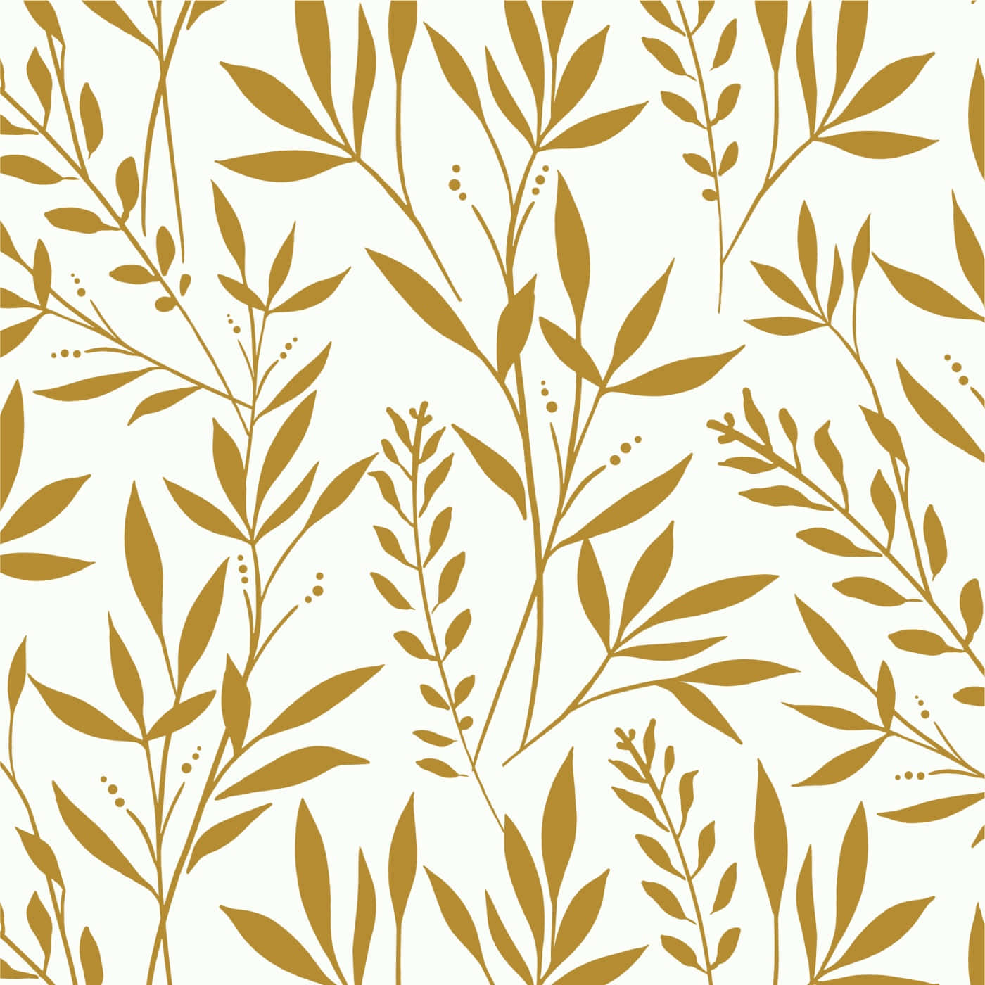 gold leaf pattern, goldenrod branches, leaves, HD Desktop Wallpaper