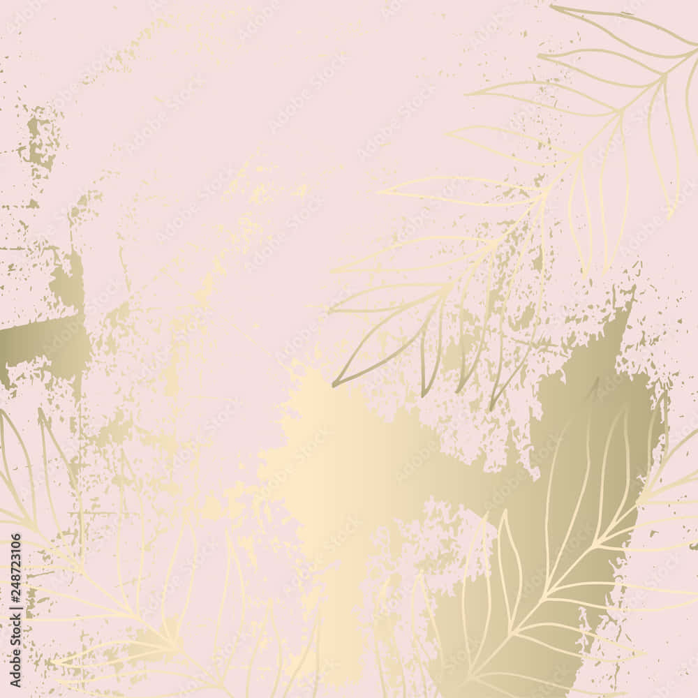 gold leaf, soft pink, gold, SD Desktop Wallpaper