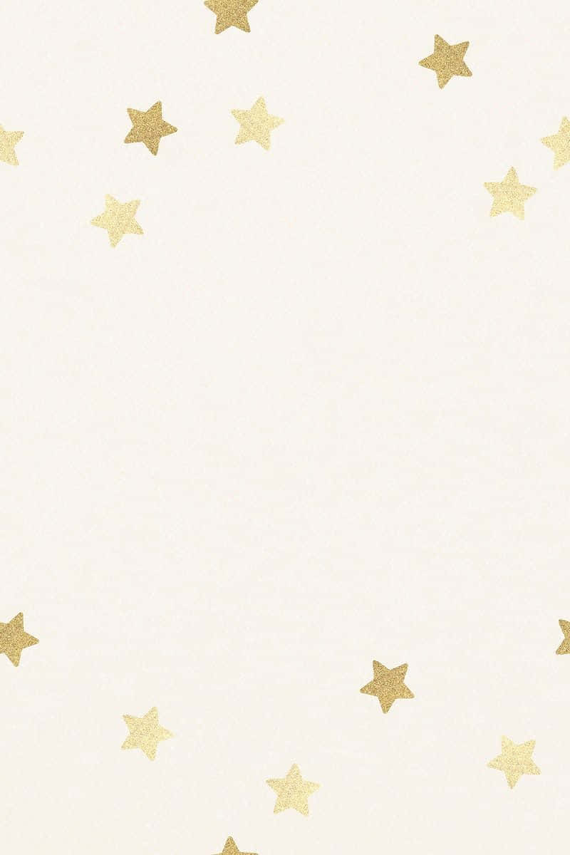 gold stars, white background, creamy off-white, SD Phone Wallpaper